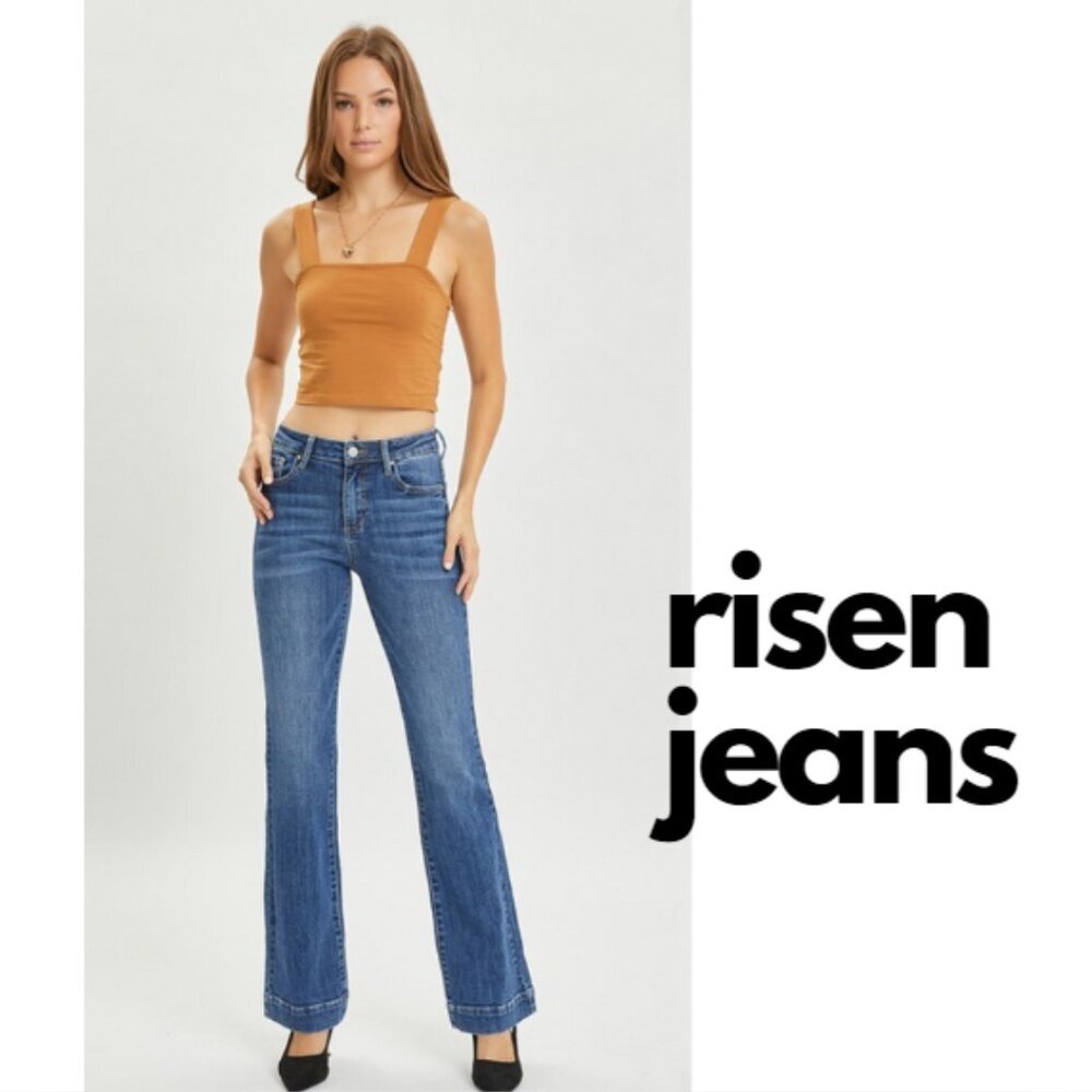 5622 RISEN Jeans Stretch Denim Mid Rise Bootcut Jeans Tall Long